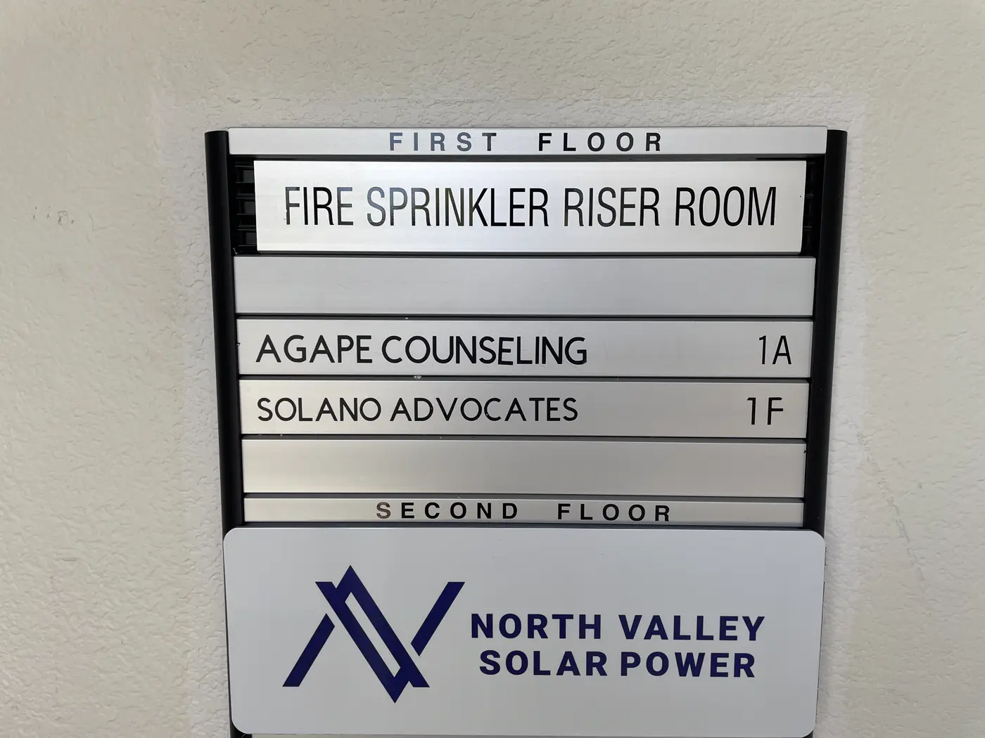Exterior of a North Valley Solar Power office in Northern California